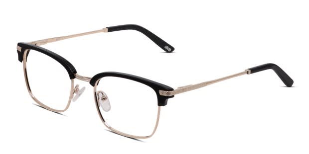 Ottoto Copperfield Black/Gold Eyeglasses | Includes FREE Rx