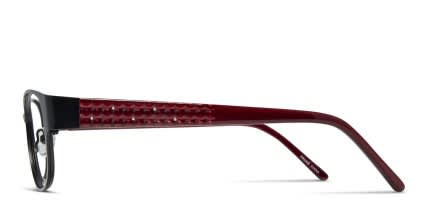 Beth Black w/Red glasses - Black / Red - Side View