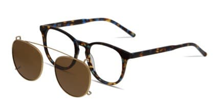 Muse Robin Tortoise/Blue/Multicolor w/Clip-on glasses - Multicolor / Blue / Tortoise - Angle View