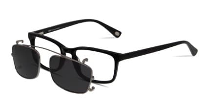 Ottoto Monti Shiny Black w/Clip-on glasses - Shiny Black - Angle View