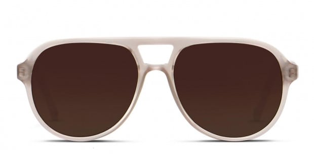 Muse M3019 Beige, Clear Prescription Sunglasses - 50% Off Lenses