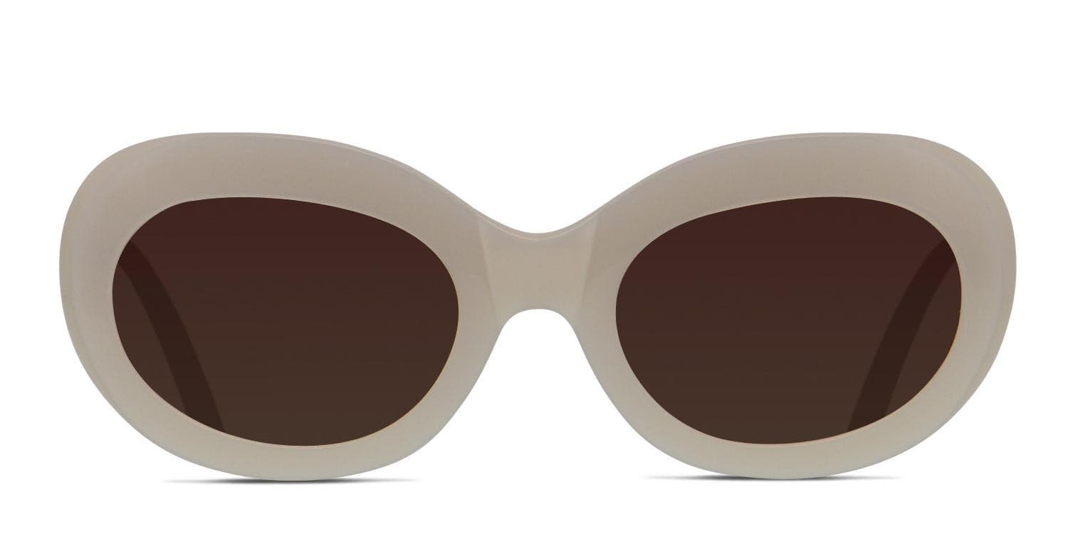 Amelia E. Rosabella White glasses - White - Frontal View