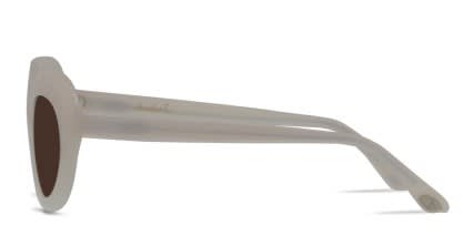Amelia E. Rosabella White glasses - White - Side View