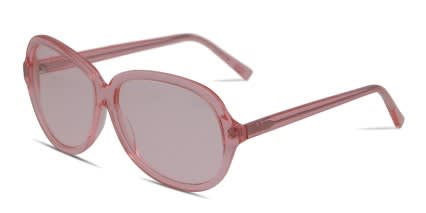Ottoto Damiano Clear Pink glasses - Clear / Pink - Angle View