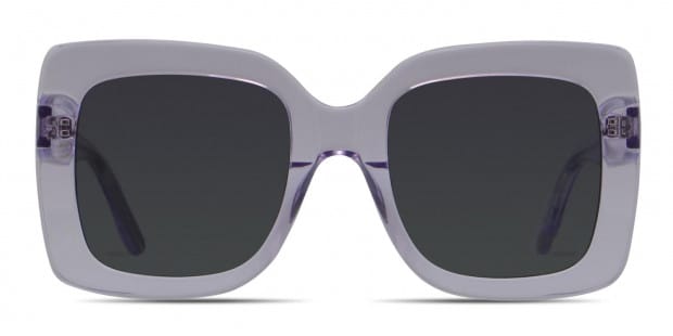 Amelia E. Sparkle Clear, Purple, Gray Prescription Sunglasses - 50