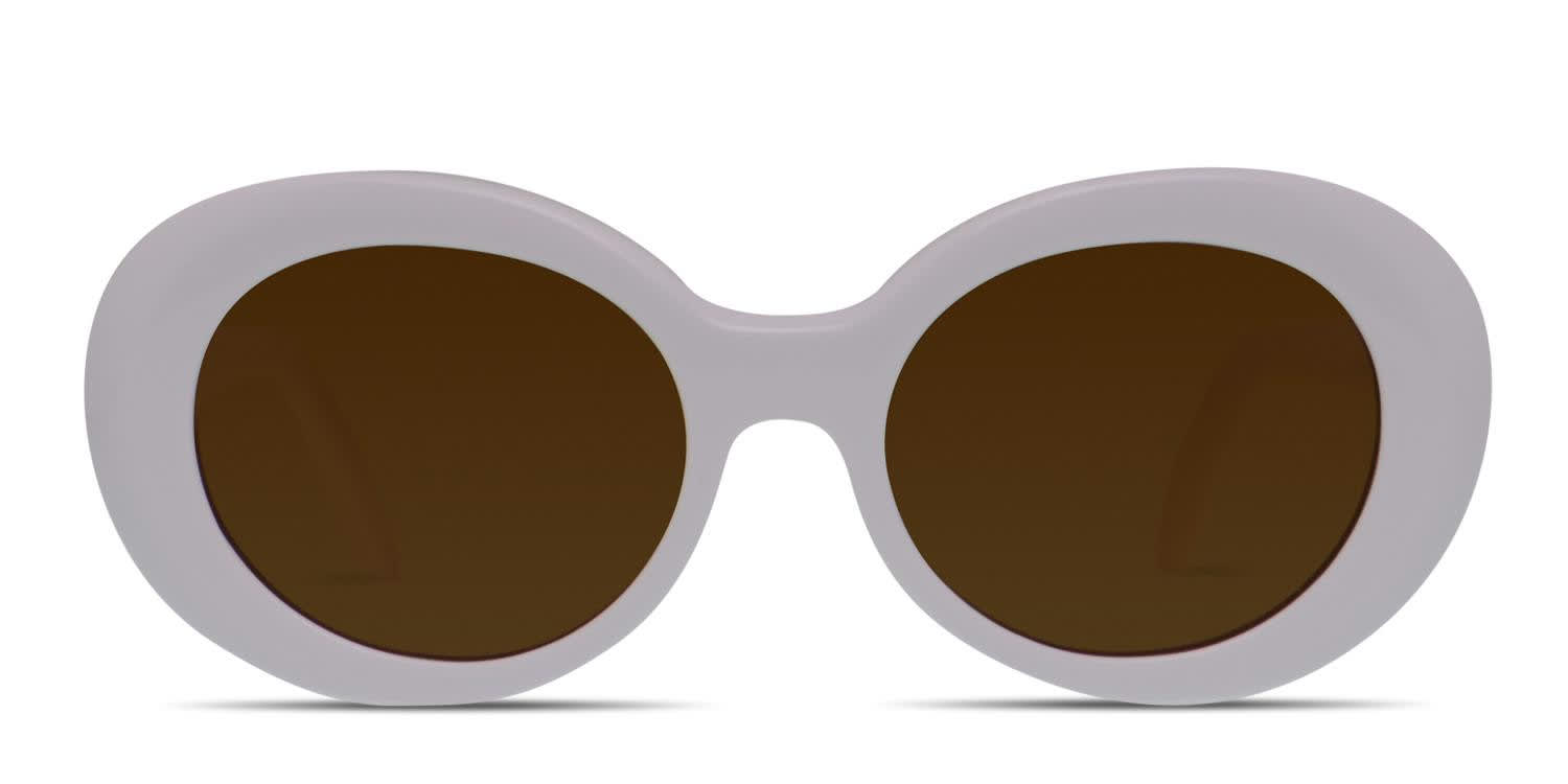 Amelia E. Natalie White glasses - White - Frontal View