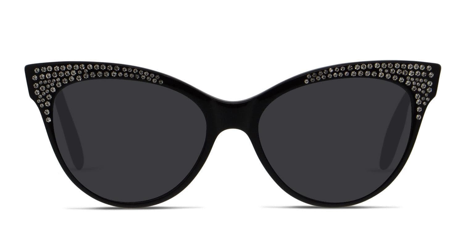 Amelia E. Genie Shiny Black glasses - Shiny Black - Frontal View