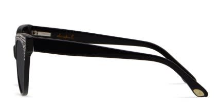 Amelia E. Genie Shiny Black glasses - Shiny Black - Side View