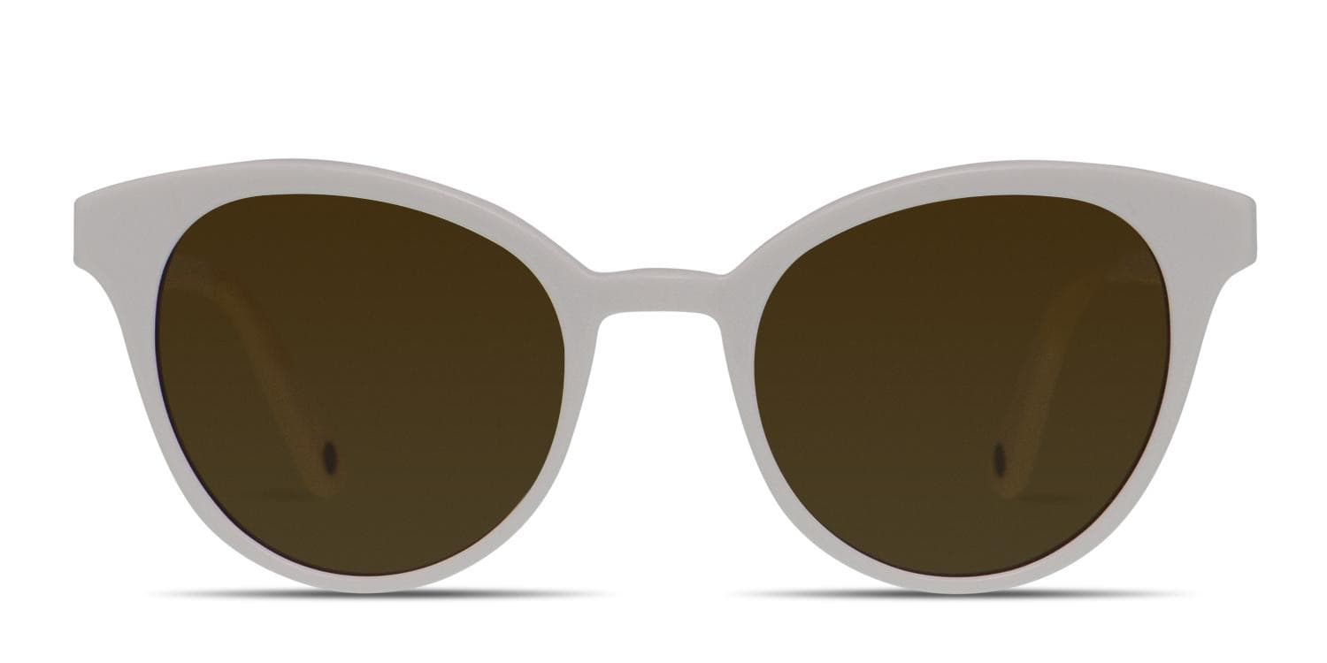 Muse Melrose White, Brown glasses - Brown / White - Frontal View