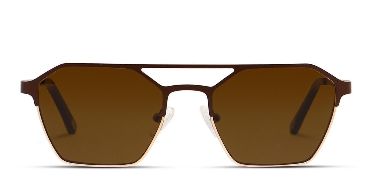 Ottoto Prolific Brown/Gold glasses - Brown / Gold - Frontal View