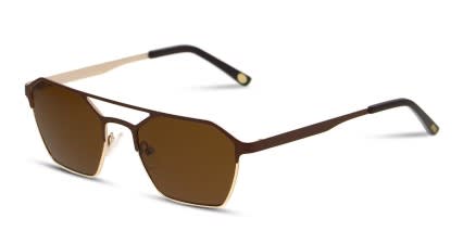 Ottoto Prolific Brown/Gold glasses - Brown / Gold - Angle View