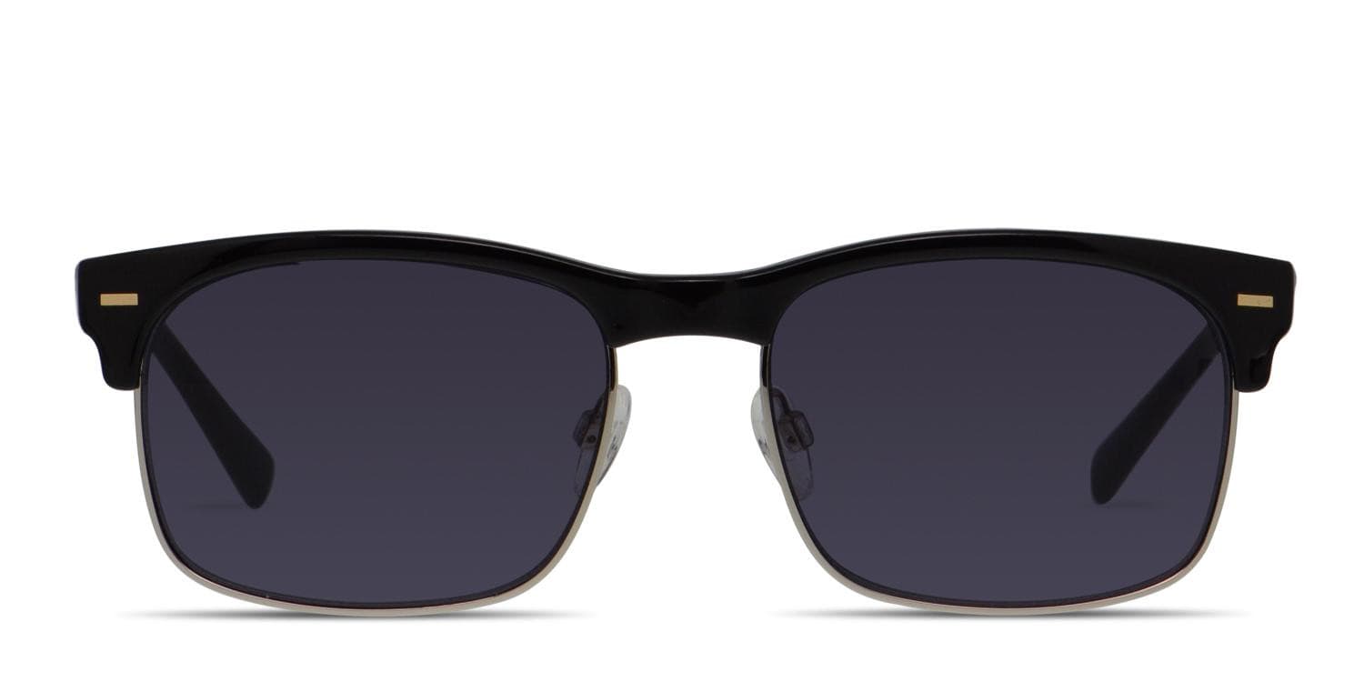 Ottoto Jennings Shiny Black, Silver Prescription Sunglasses - 50