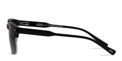 Ottoto Jennings Shiny Black, Silver glasses - Shiny Black / Gunmetal - Side View