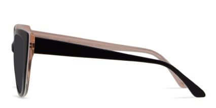 Amelia E. Catspaw Shiny Black/Pink glasses - Shiny Black / Pink - Side View