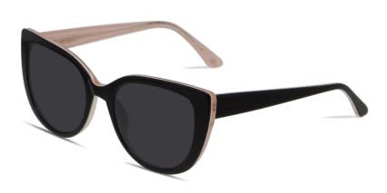 Amelia E. Catspaw Shiny Black/Pink glasses - Shiny Black / Pink - Angle View
