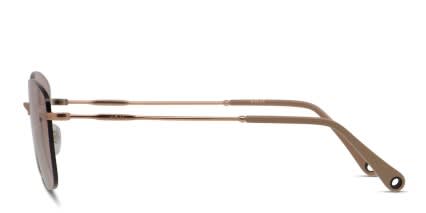 Yoji Rotterdam Rose Gold, Brown glasses - Rose Gold - Side View