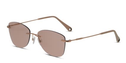 Yoji Rotterdam Rose Gold, Brown glasses - Rose Gold - Angle View