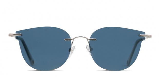 Yoji Akari Silver, Blue Prescription Sunglasses - 50% Off Lenses