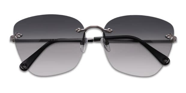 Yoji Osaka Gunmetal, Black Prescription Sunglasses - 50% Off Lenses