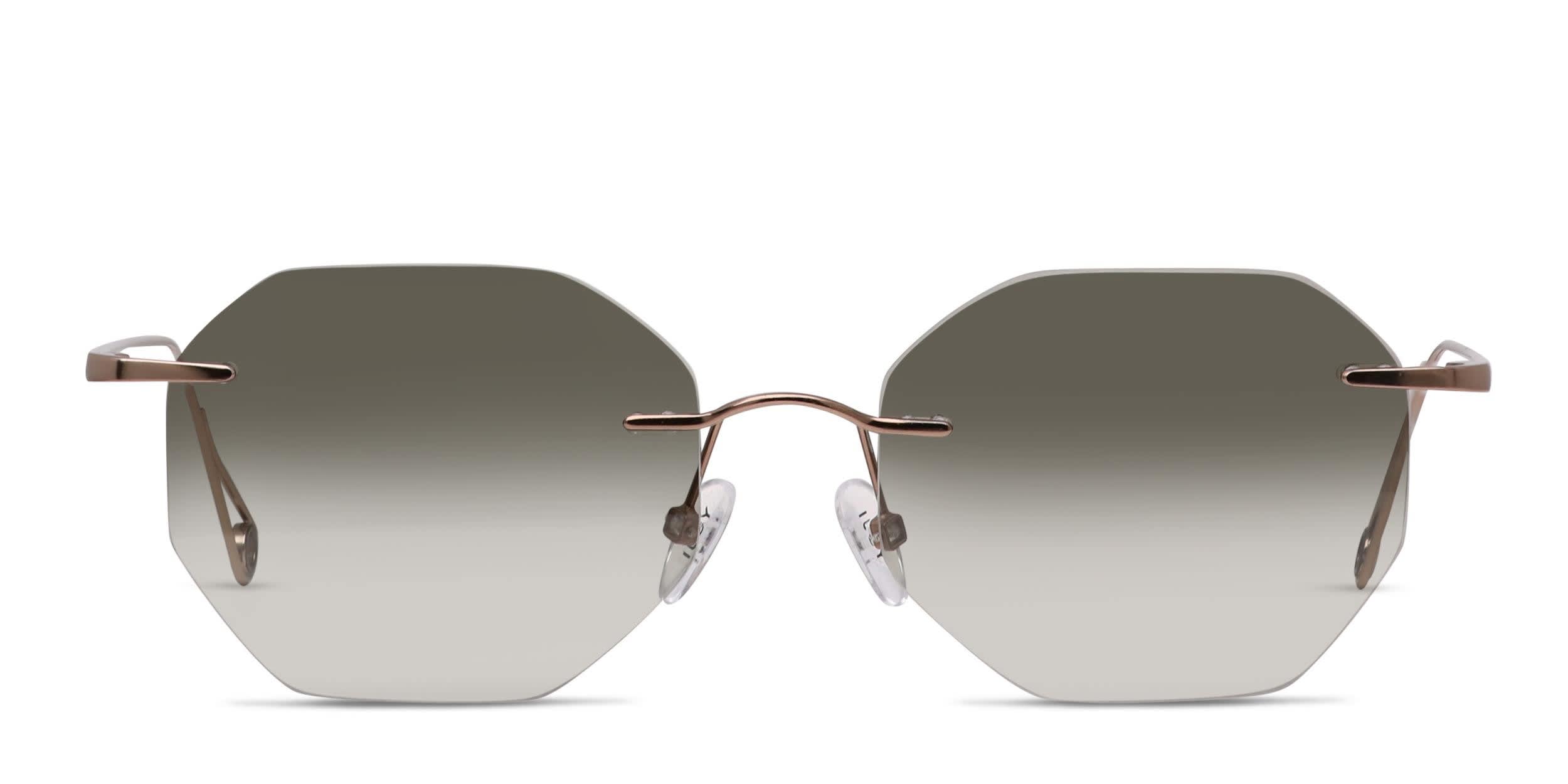 Yoji Aso Brown glasses - Brown - Frontal View