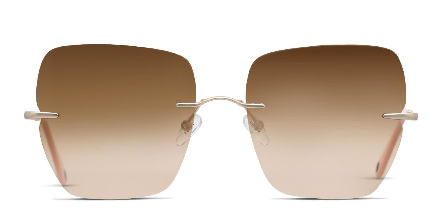 Yoji Stalwart Gold, Brown glasses - Gold - Frontal View