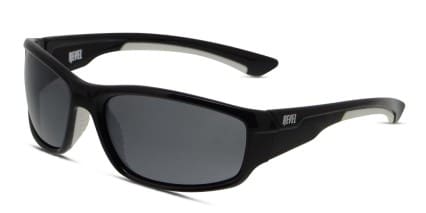 Revel Reflect Shiny Black/White glasses - Shiny Black / White - Angle View