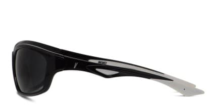 Revel Blank Shiny Black/White glasses - Shiny Black / White - Side View