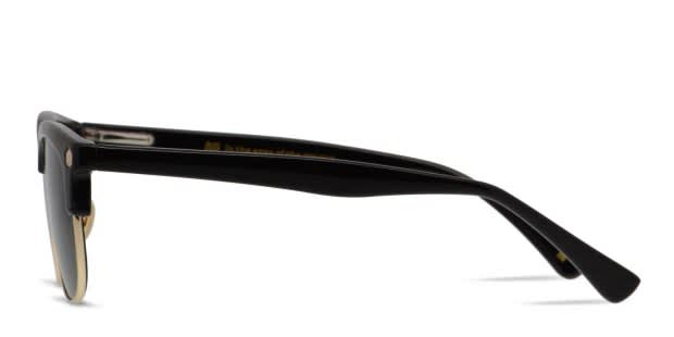 Muse Elliot Shiny Black, Gold Prescription Sunglasses - 50  NWOT Womens Muse 1634 Black and Gold Sunglasses main image 2