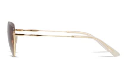 Amelia E. Amata Gold glasses - Gold - Side View