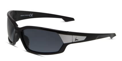 Sundown Shiny Black/Silver glasses - Shiny Black / Silver - Angle View