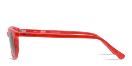 Revel Sullivan Red, Clear glasses - Red / Clear - Side View