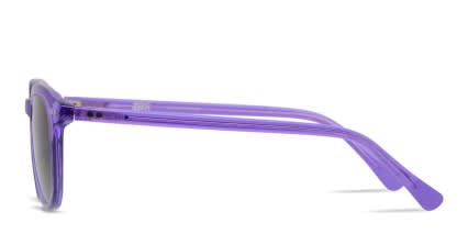 Revel League Clear Purple glasses - Purple / Clear - Side View