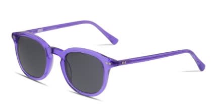 Revel League Clear Purple glasses - Purple / Clear - Angle View