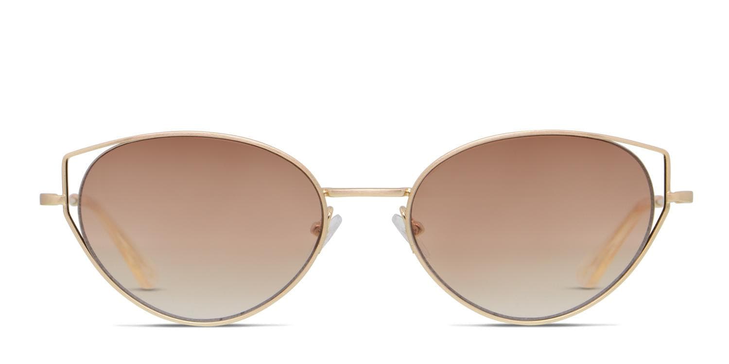 Amelia E. Demi Gold glasses - Gold - Frontal View