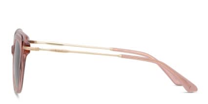 Amelia E. Tierna Pink, Clear, Gold glasses - Pink / Clear / Gold - Side View