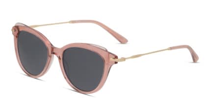 Amelia E. Tierna Pink, Clear, Gold glasses - Pink / Clear / Gold - Angle View