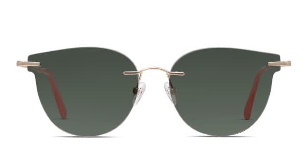 Yoji Akari Gold, Green Prescription Sunglasses - 50% Off Lenses