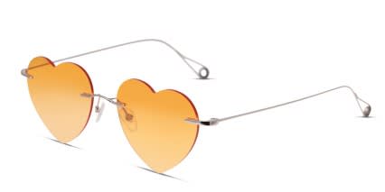 Yoji Love-4-All Silver/Orange glasses - Silver / Orange - Angle View