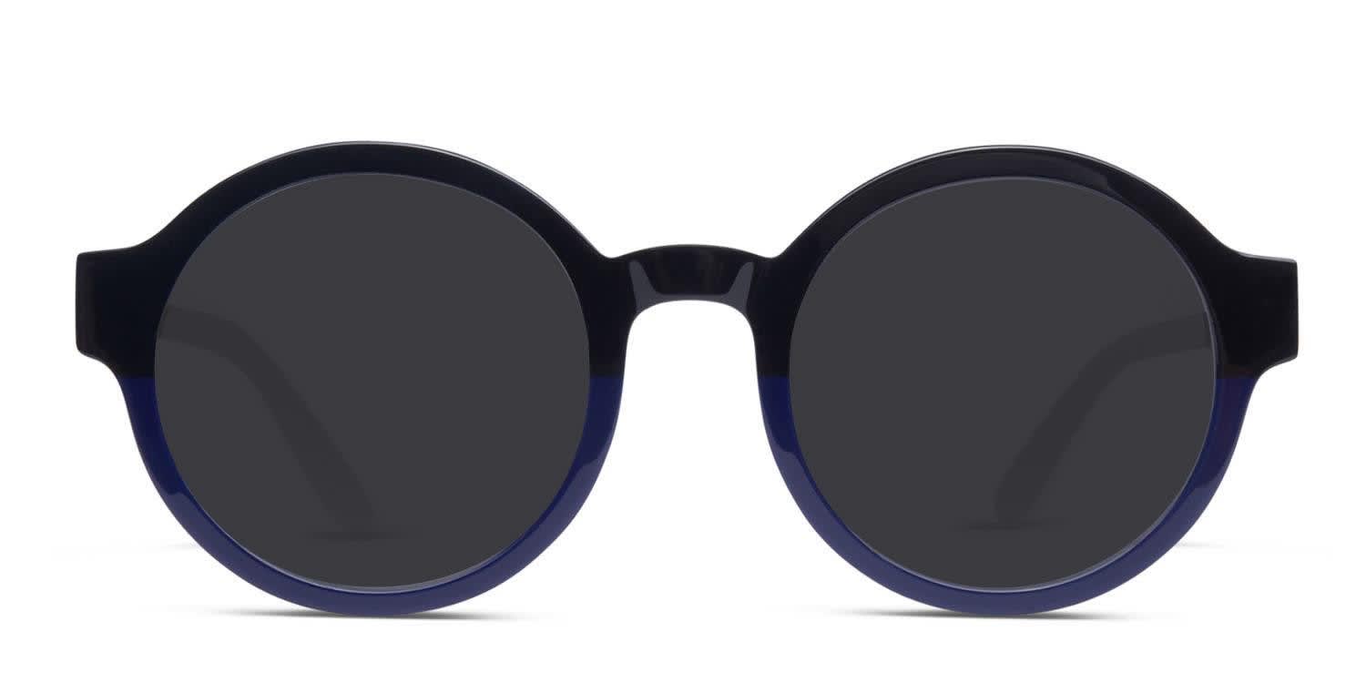 Amelia E. Evangeline Black, Blue glasses - Black / Blue - Frontal View
