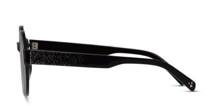Amelia E. Evangeline Glitter, Black glasses - Glitter / Black - Side View