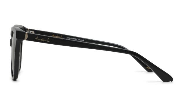 Amelia E. Heather Shiny Black Prescription Sunglasses display picture 2