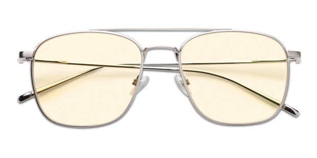 Ottoto Roland Silver, Yellow Prescription Sunglasses