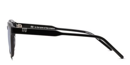 Muse Optimum Shiny Black, Blue glasses - Shiny Black / Blue - Side View