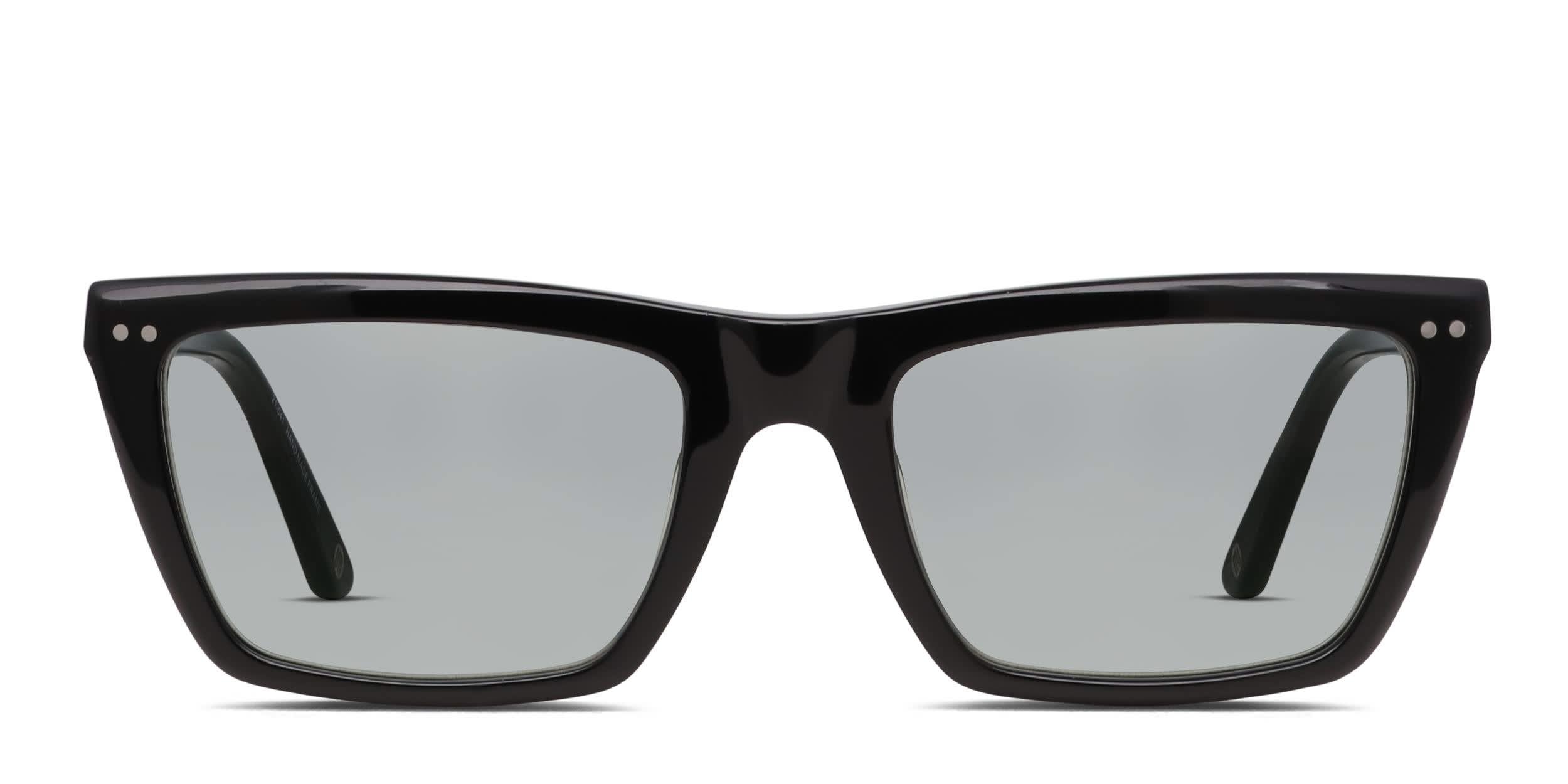Muse Flair Shiny Black, Green glasses - Green / Shiny Black - Frontal View