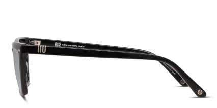 Muse Flair Shiny Black, Green glasses - Green / Shiny Black - Side View