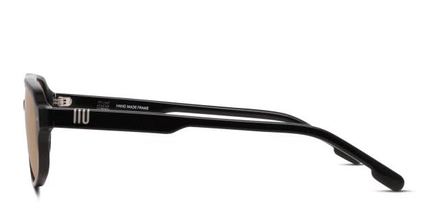 Muse Bright & Early Shiny Black, Yellow Prescription Sunglasses