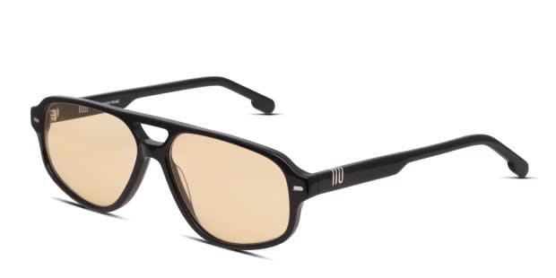 Muse Bright & Early Shiny Black, Yellow Prescription Sunglasses