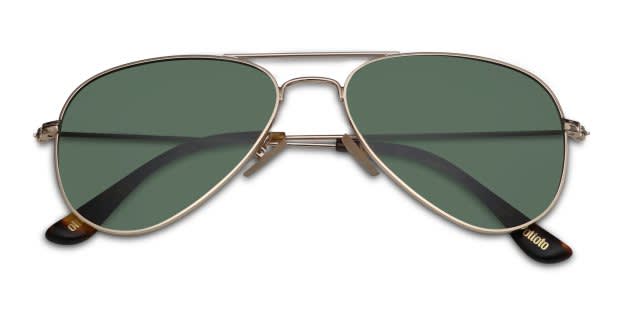 Ottoto Magnus Gold, Green Prescription Sunglasses