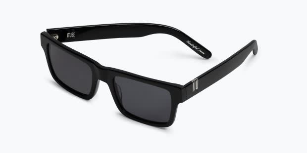 【訳あり】 Shiny Vantage Muse Black Sunglasses Prescription 帽子