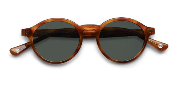 Muse M Round Tortoise, Orange Prescription Sunglasses